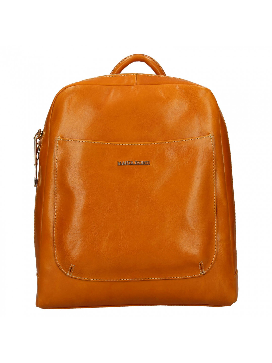 Dámský kožený batoh Marta Ponti Alix – světle hnědá